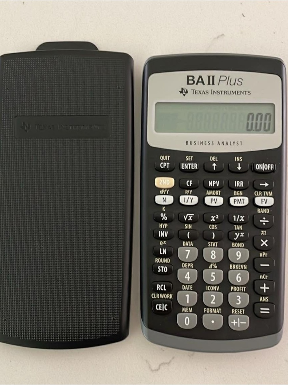 Texas Instruments BA II Plus Calculator in Black and Gray